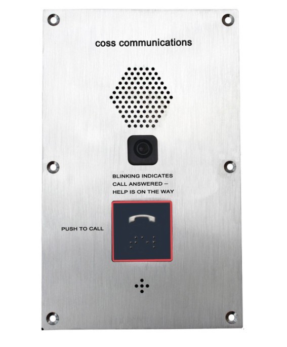 door intercom with camera front view