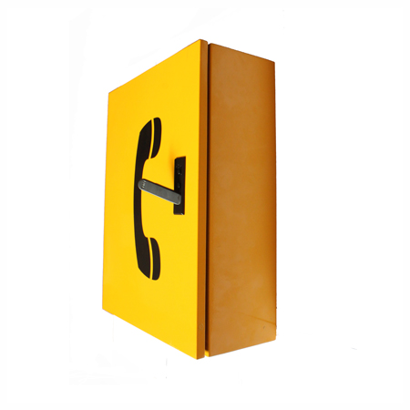 outdoor telephone box left view