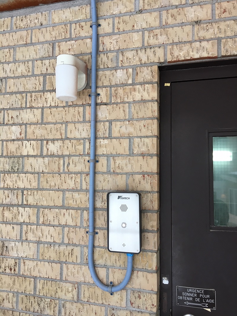 outdoor intercom install building
