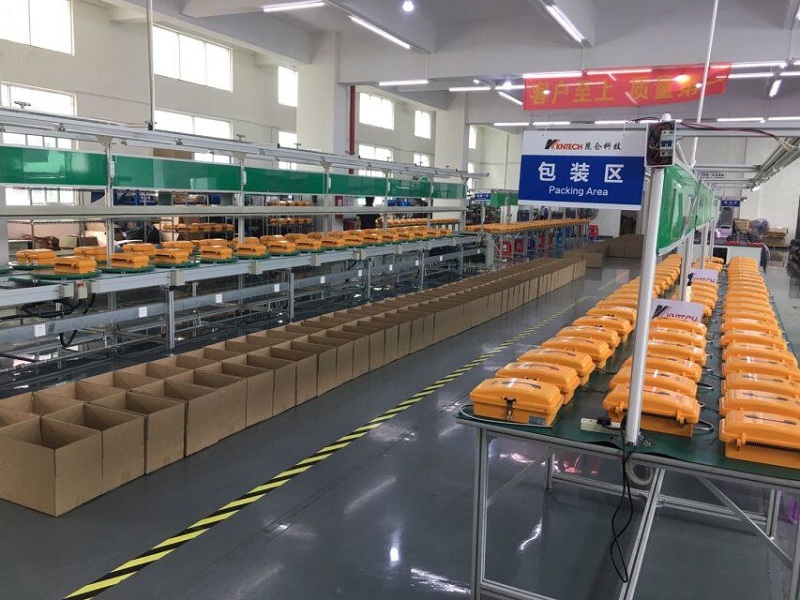 weatherproof telephone in the production line