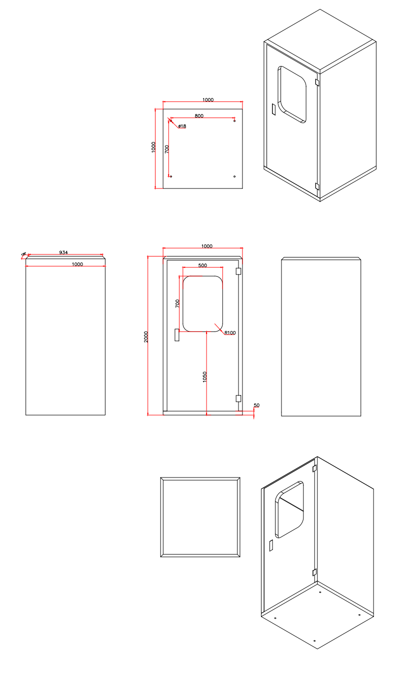 vandal proof telephone hood size