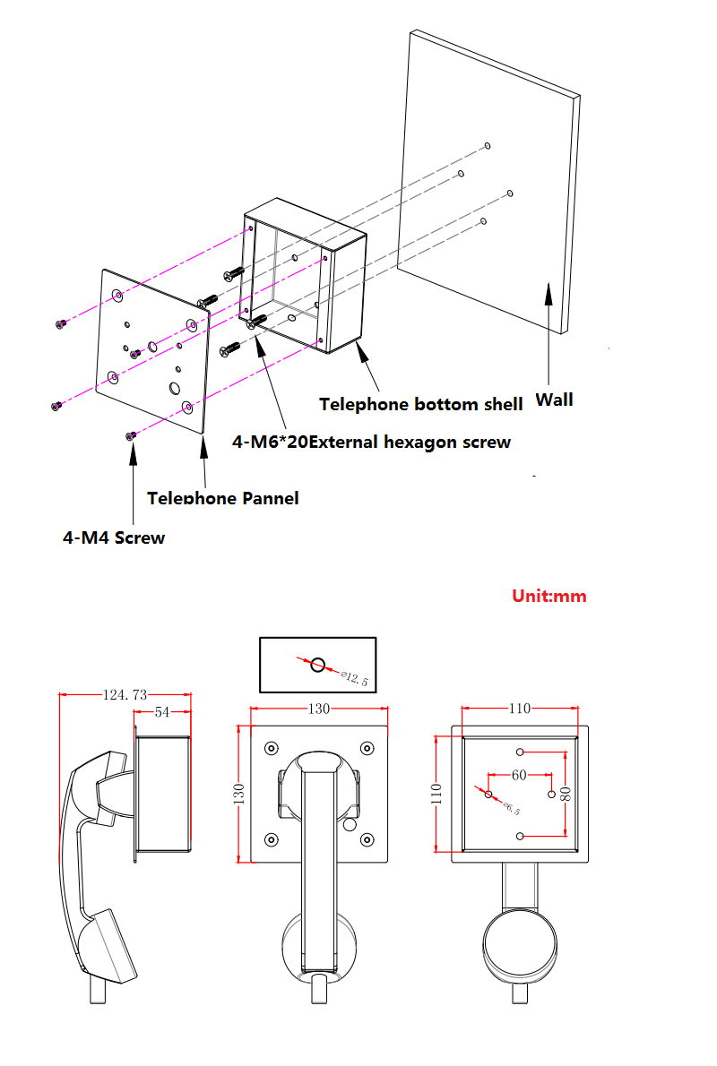 embedded auto-dial telephone