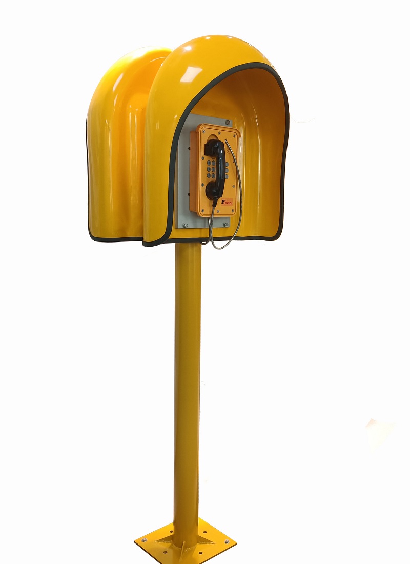 external telephone hood the side view