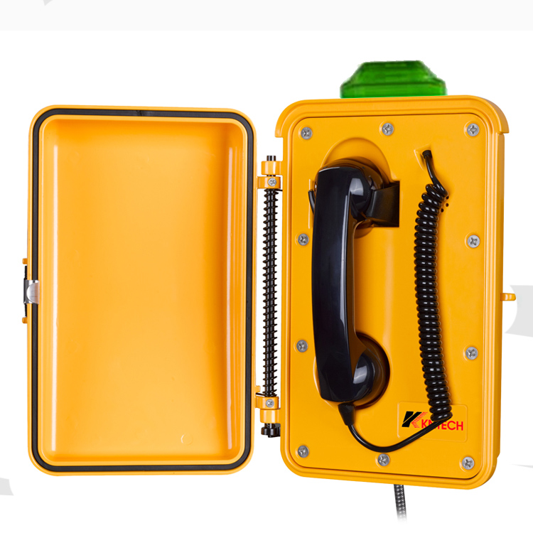 Railway telephone and light