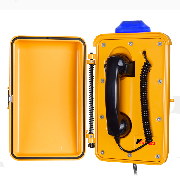 Railway telephone and light