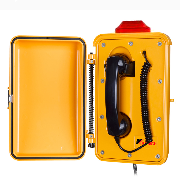 Railway telephone and light