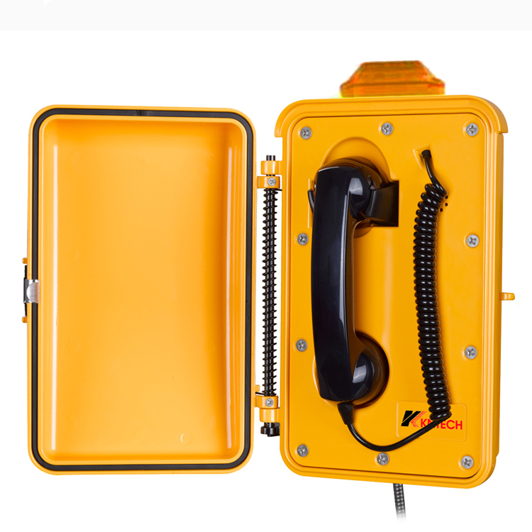 Railway telephone and light