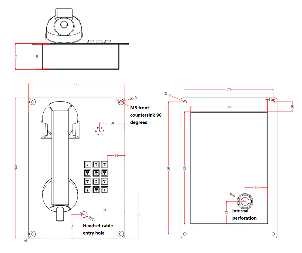 public telephone size