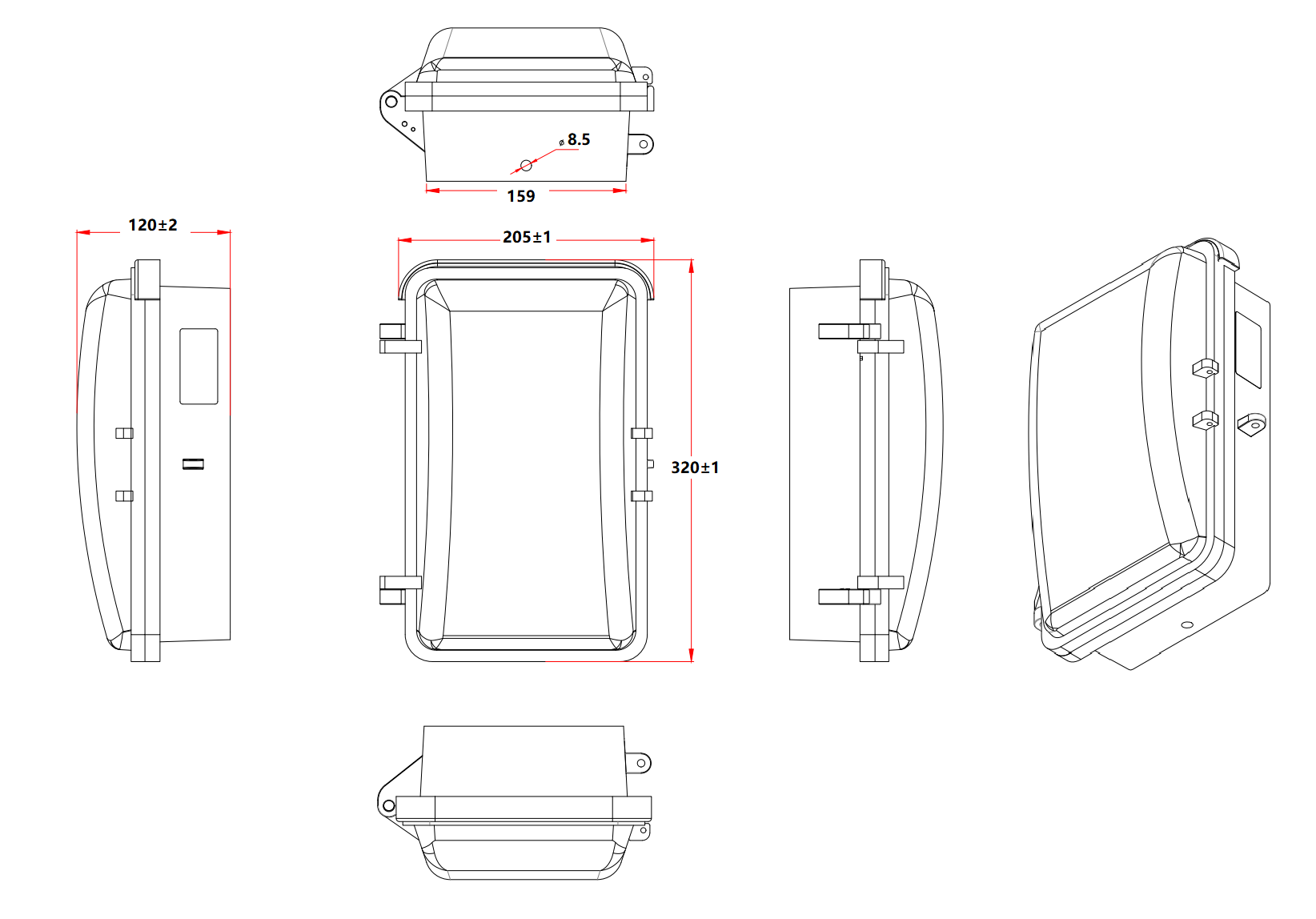 wifi weatherproof telephone size