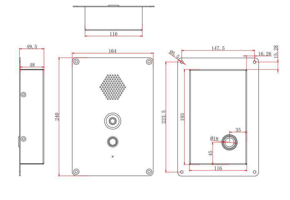 video intercom size