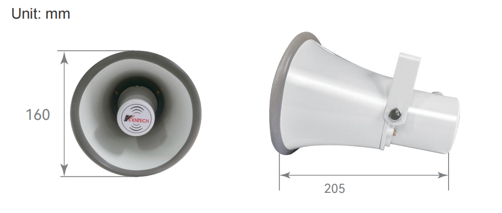 horn speaker size