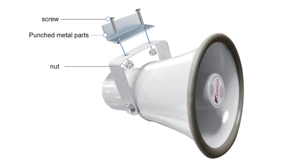horn speaker installation