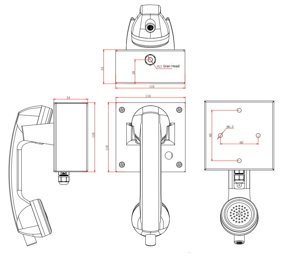 auto dial telephone SIZE