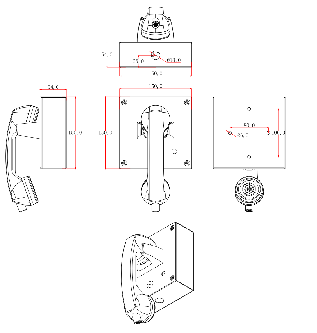 auto dial telephone voip size