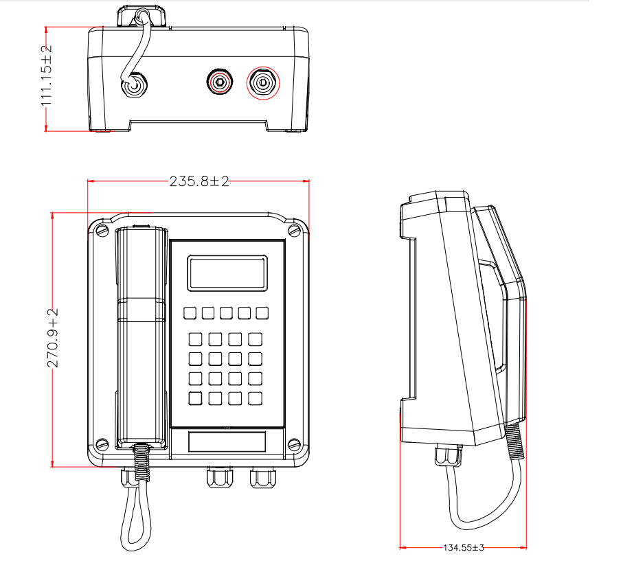 intrinsically safe telephone SIZE